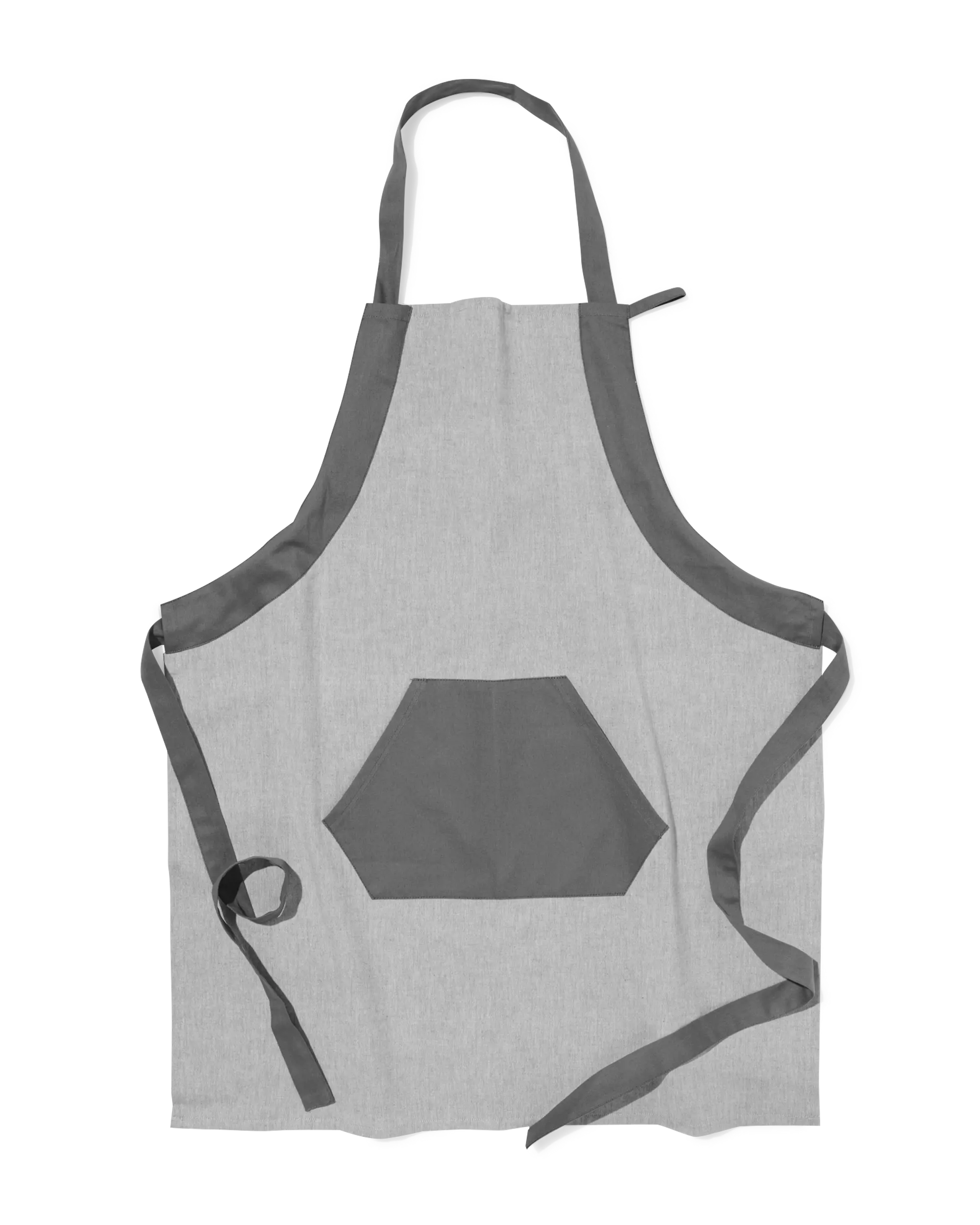Schürze, Baumwolle, grau