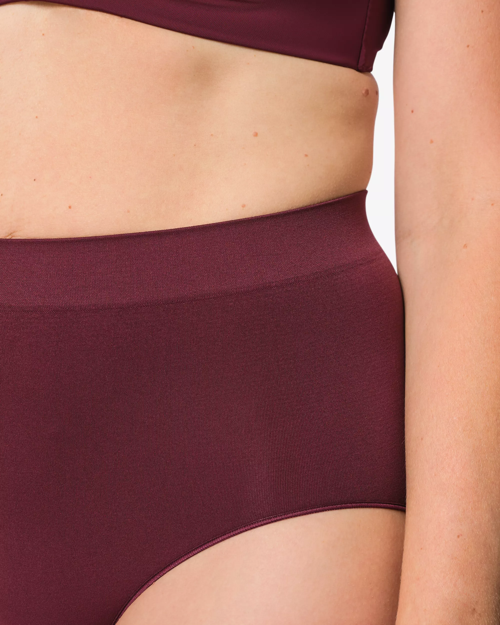 slip taille haute femme sans couture microfibre