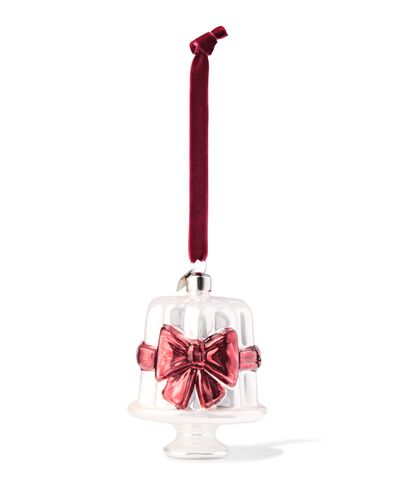 kersthanger 9cm glas taart - 25102085 - HEMA