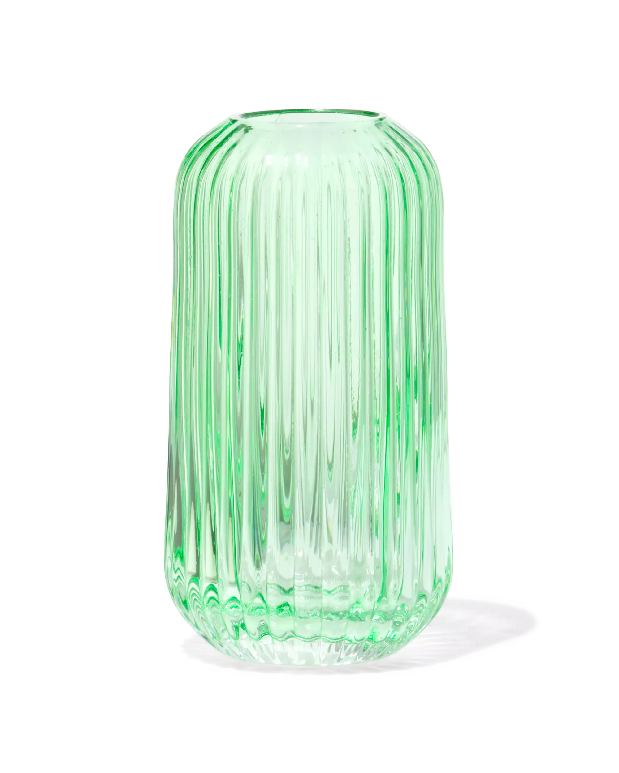vase pour bâtonnets parfumés ⌀5,5x11cm verre nervuré vert