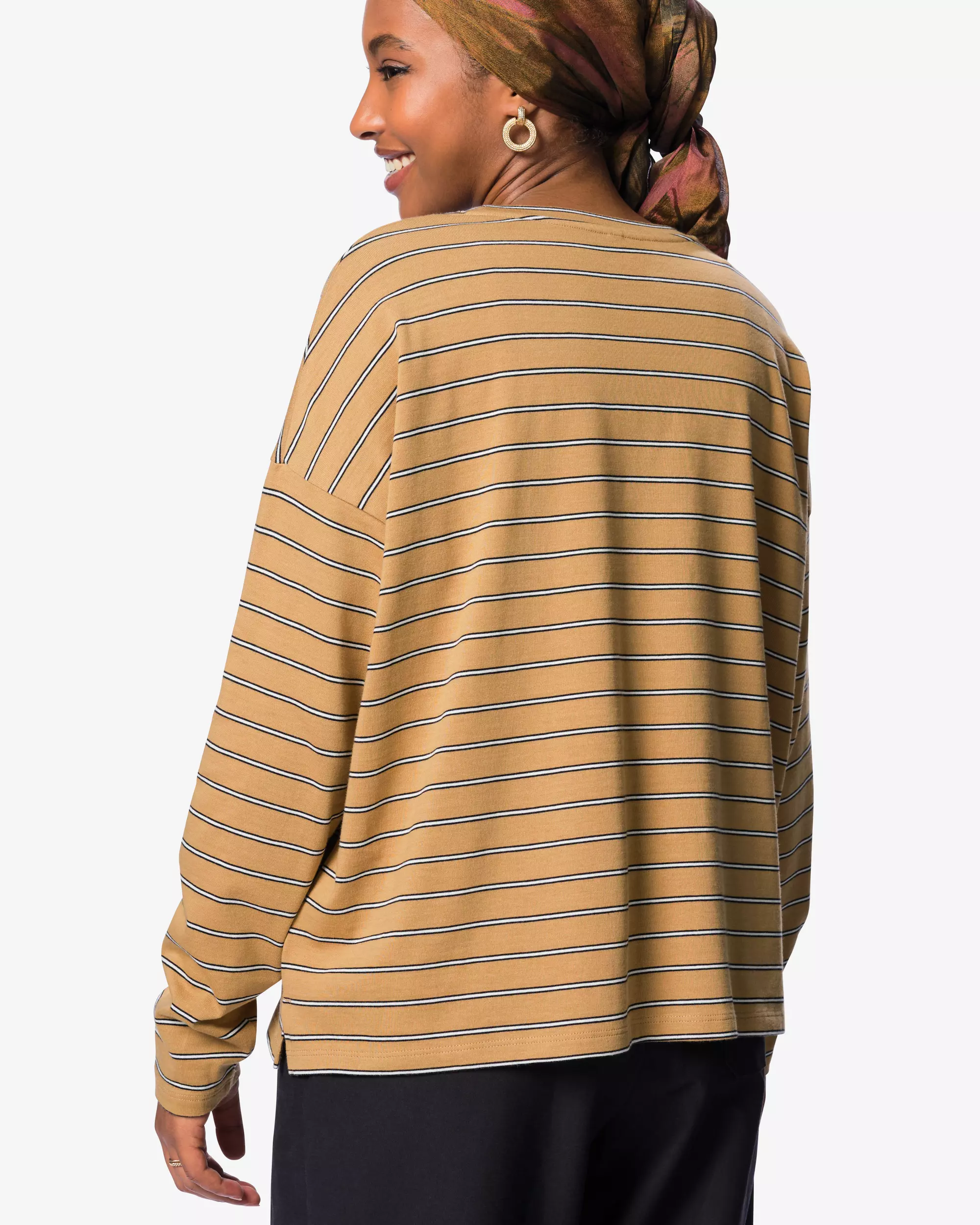 dames T-shirt jersey strepen