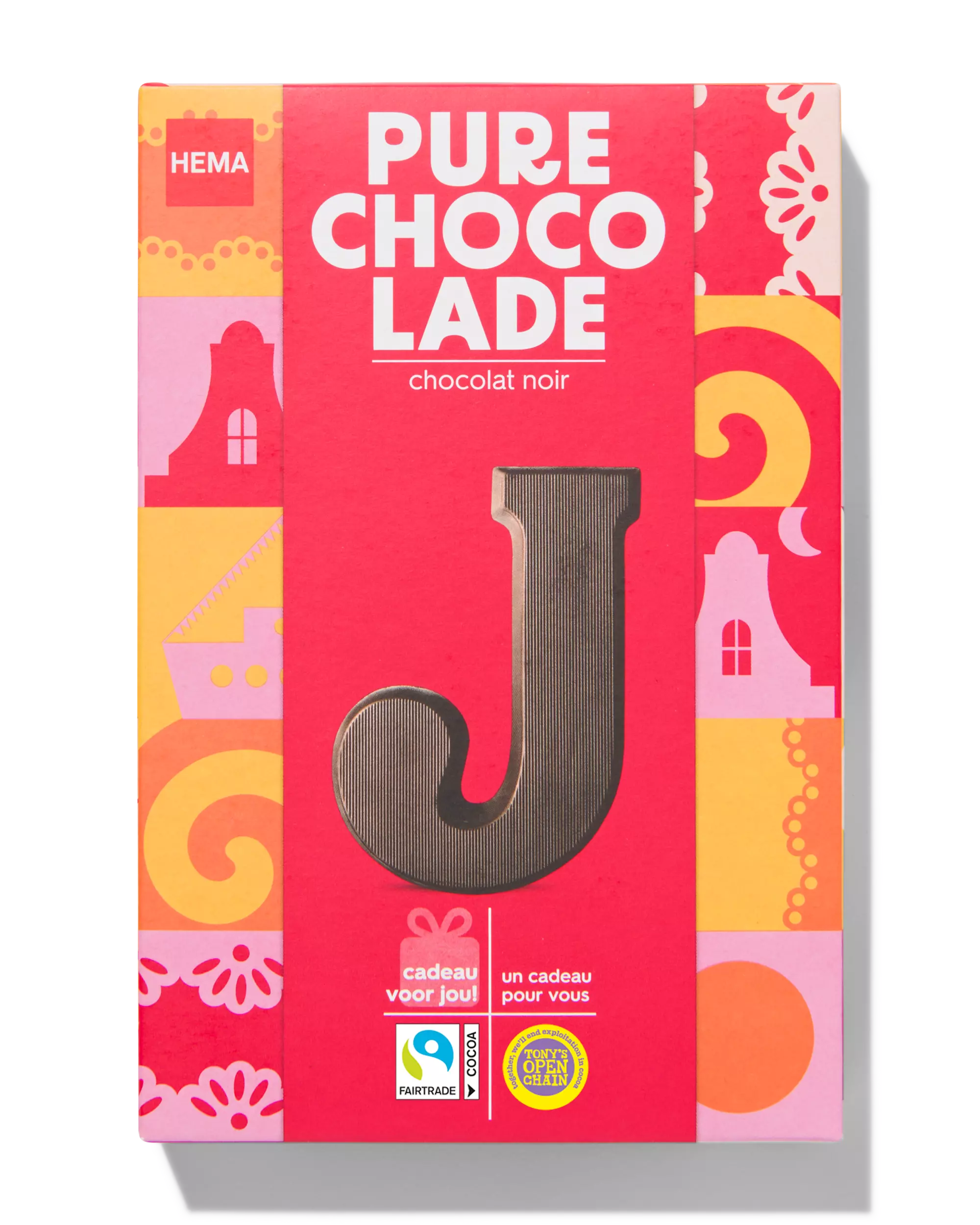 chocoladeletter puur J 140g