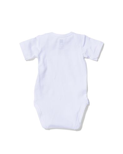 body en coton bio extensible &agrave; manches courtes - 2 pi&egrave;ces blanc blanc - 33355010WHITE - HEMA