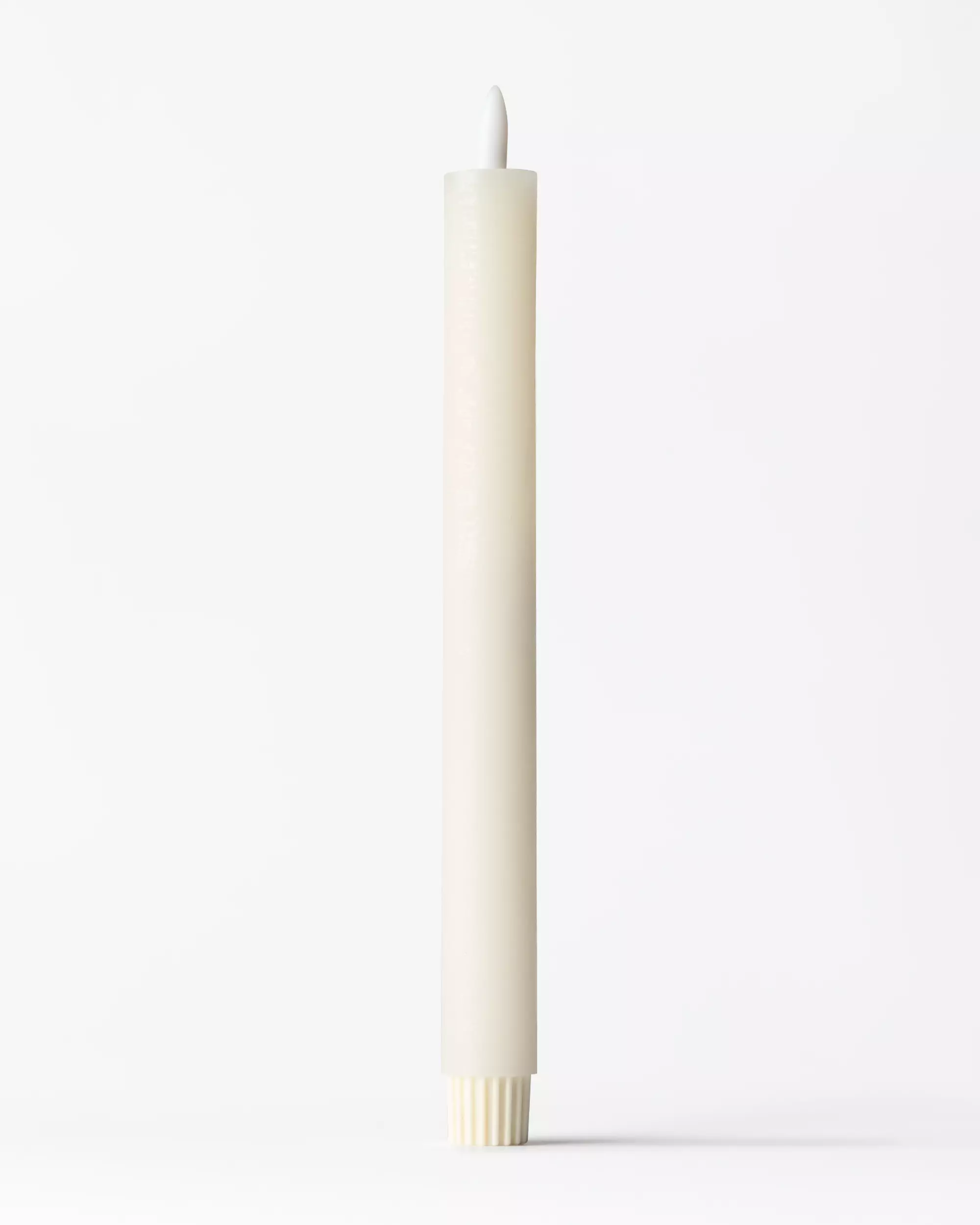 bougie longue LED ⌀2,5x27,3cm rustique ivoire