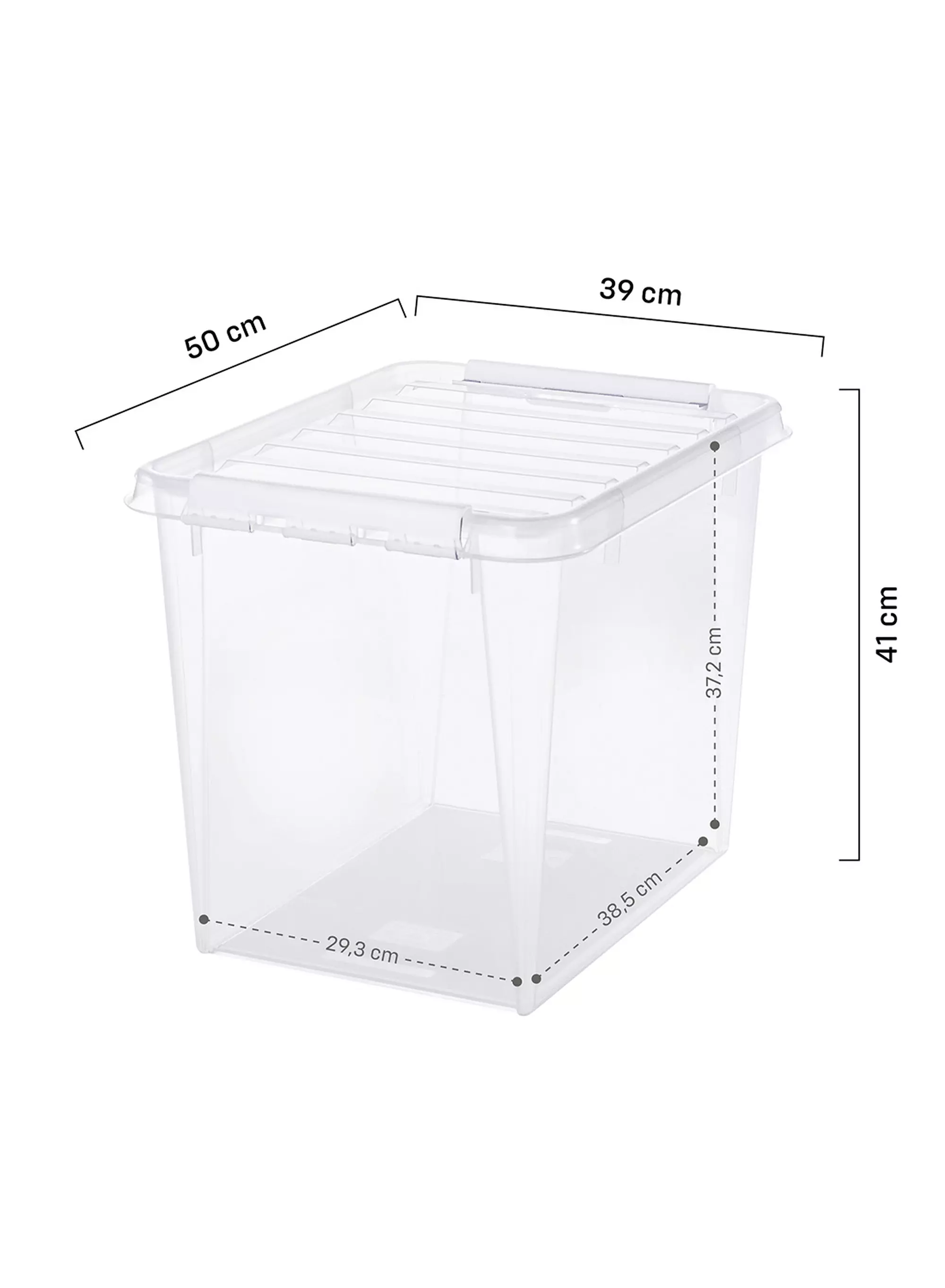 opbergbox 52L London transparant 50x39x41