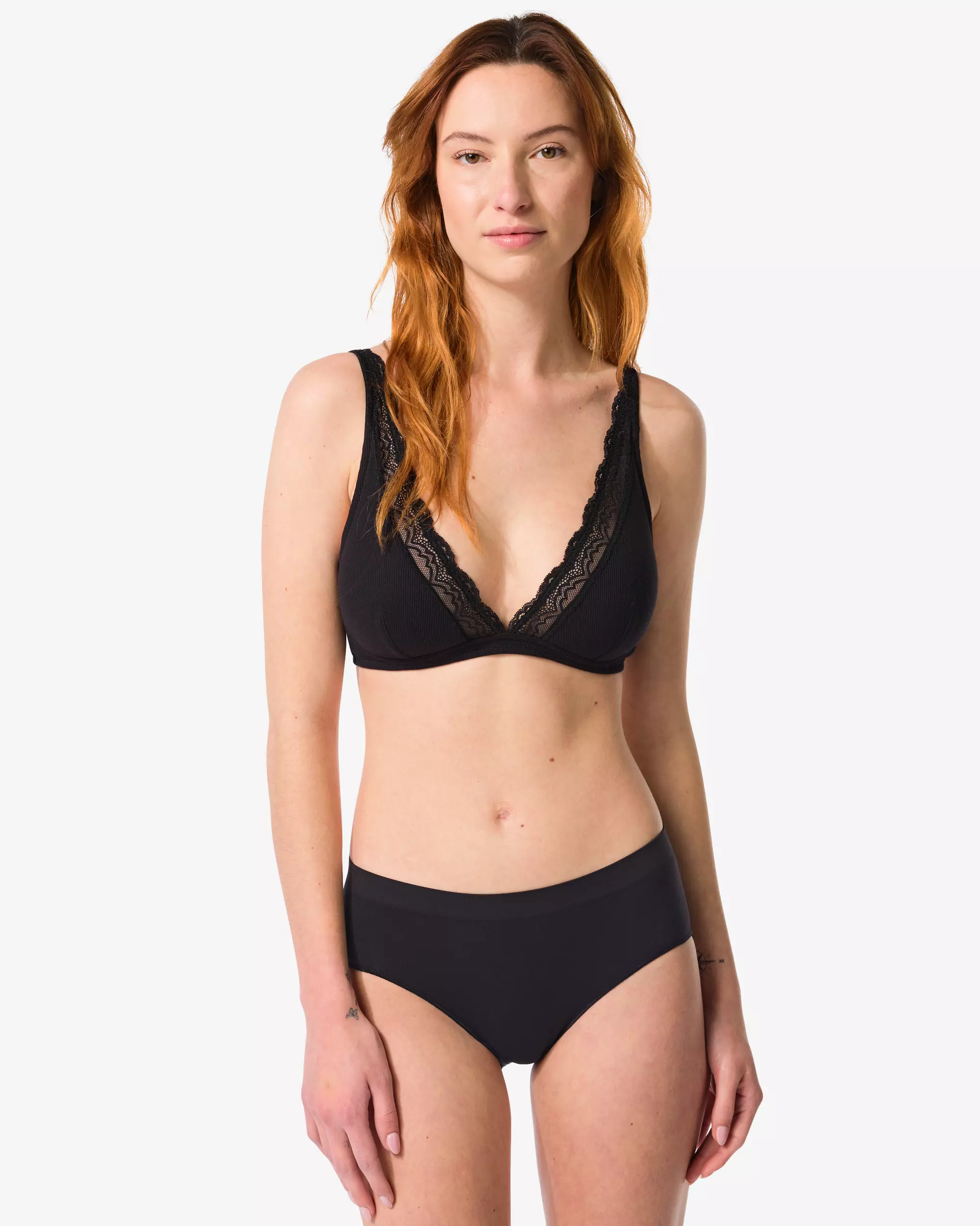 Damen-Hipster nahtlos aus Mikrofaser mit Spitze