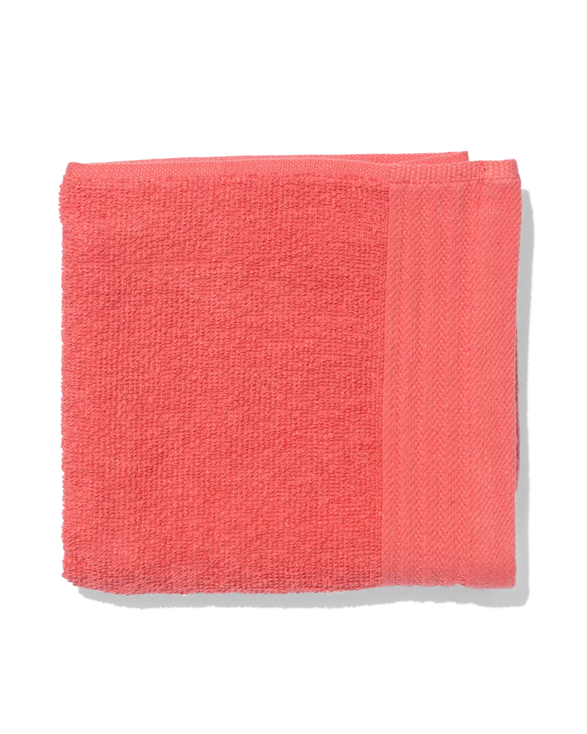 essuie-mains 50x50 coton corail