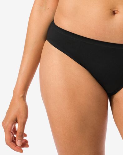 damesslip second skin micro zwart zwart - 19650460BLACK - HEMA