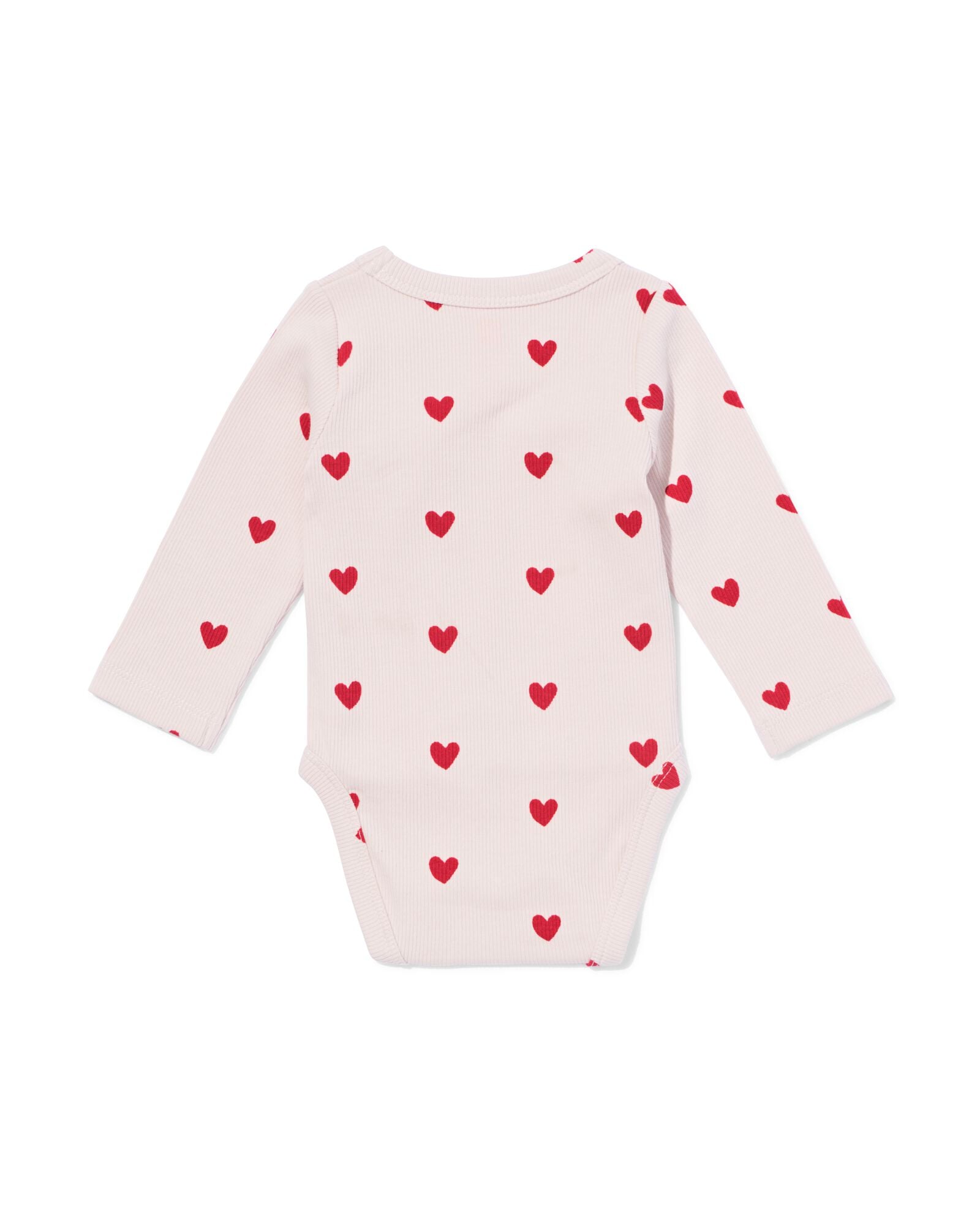 baby meegroei body rib hartjes lila lila - 33459520LILAC - HEMA