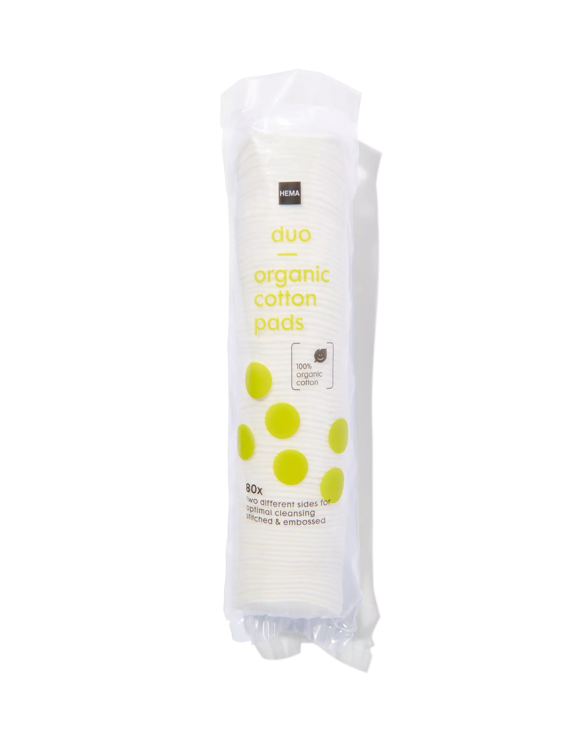 disques de démaquillage duo - coton biologique - 80 pièces
