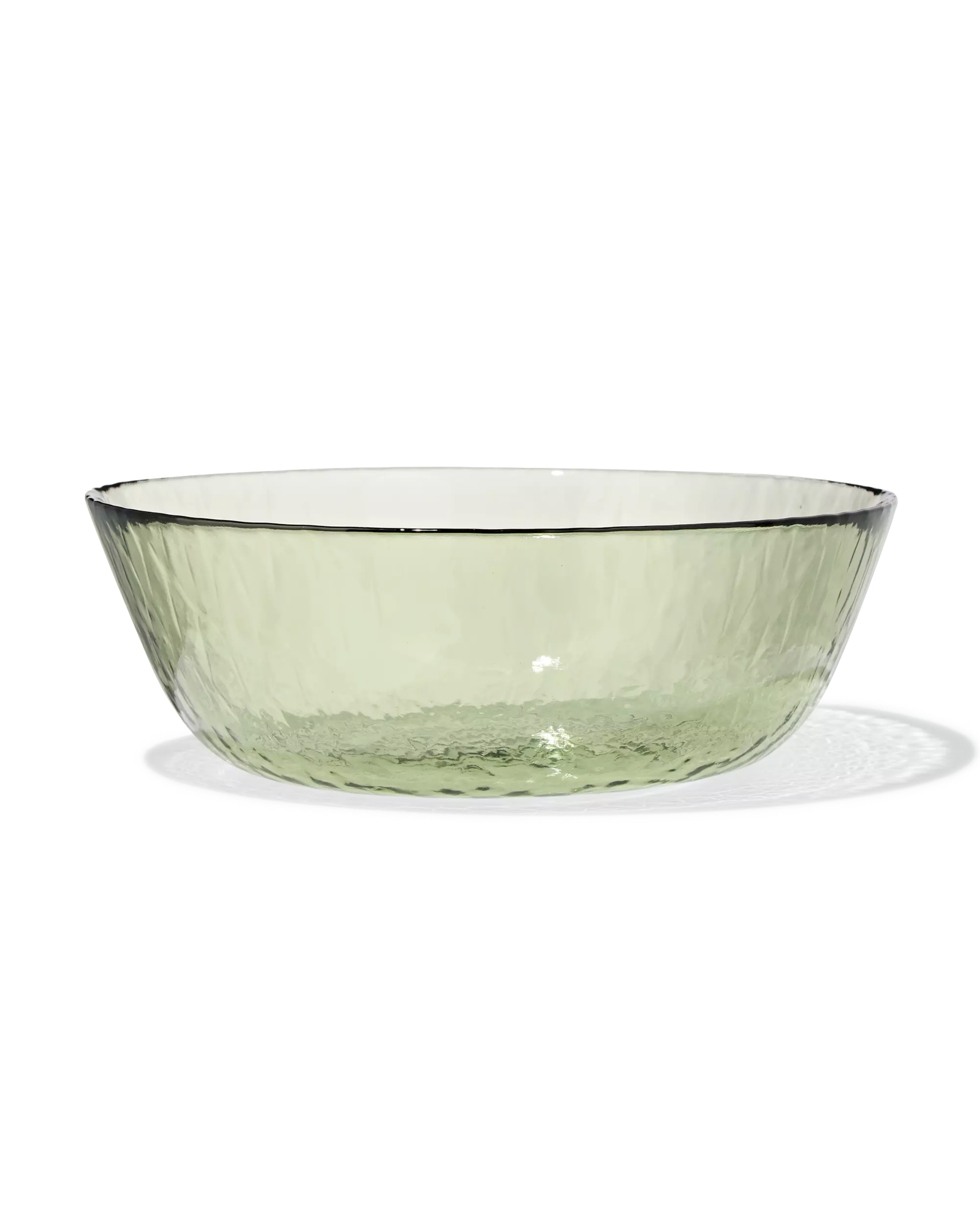 saladier ⌀28 x 9 cm verre martelé vert