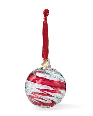 boule de No&euml;l ⌀7,5 cm verre tourbillon - 25102034 - HEMA