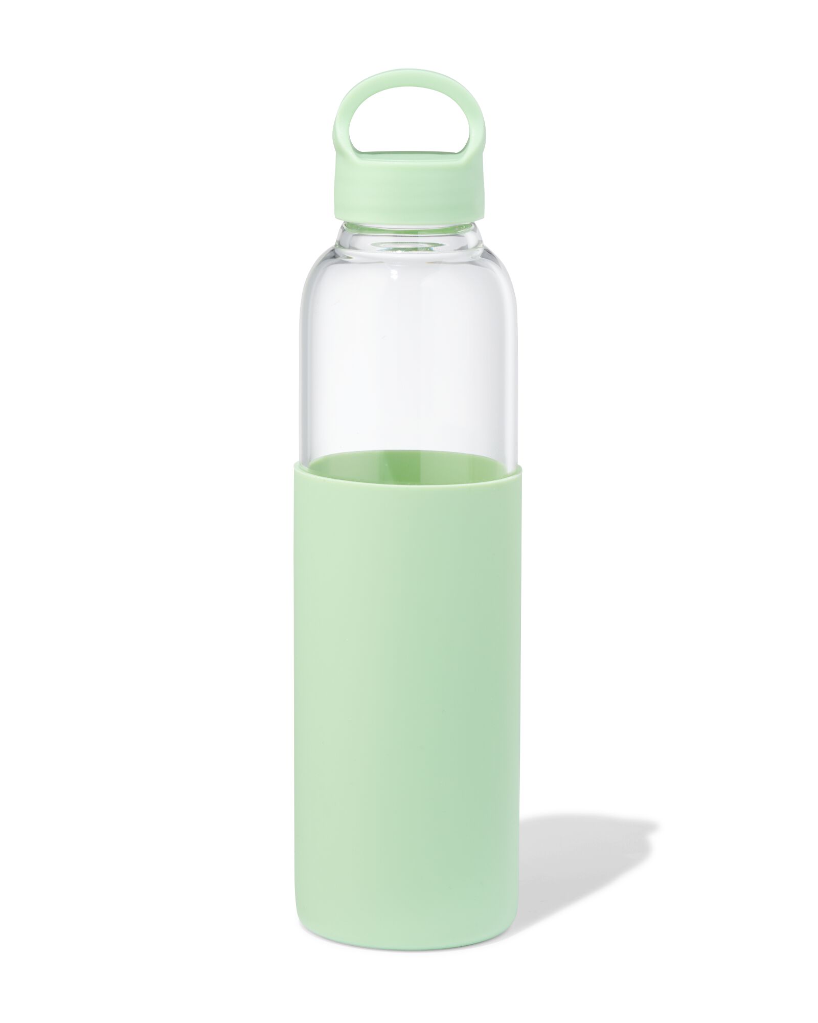 Wasserflasche, 500 ml, Glas, mit Silikonh&uuml;lle, gr&uuml;n - 80690050 - HEMA