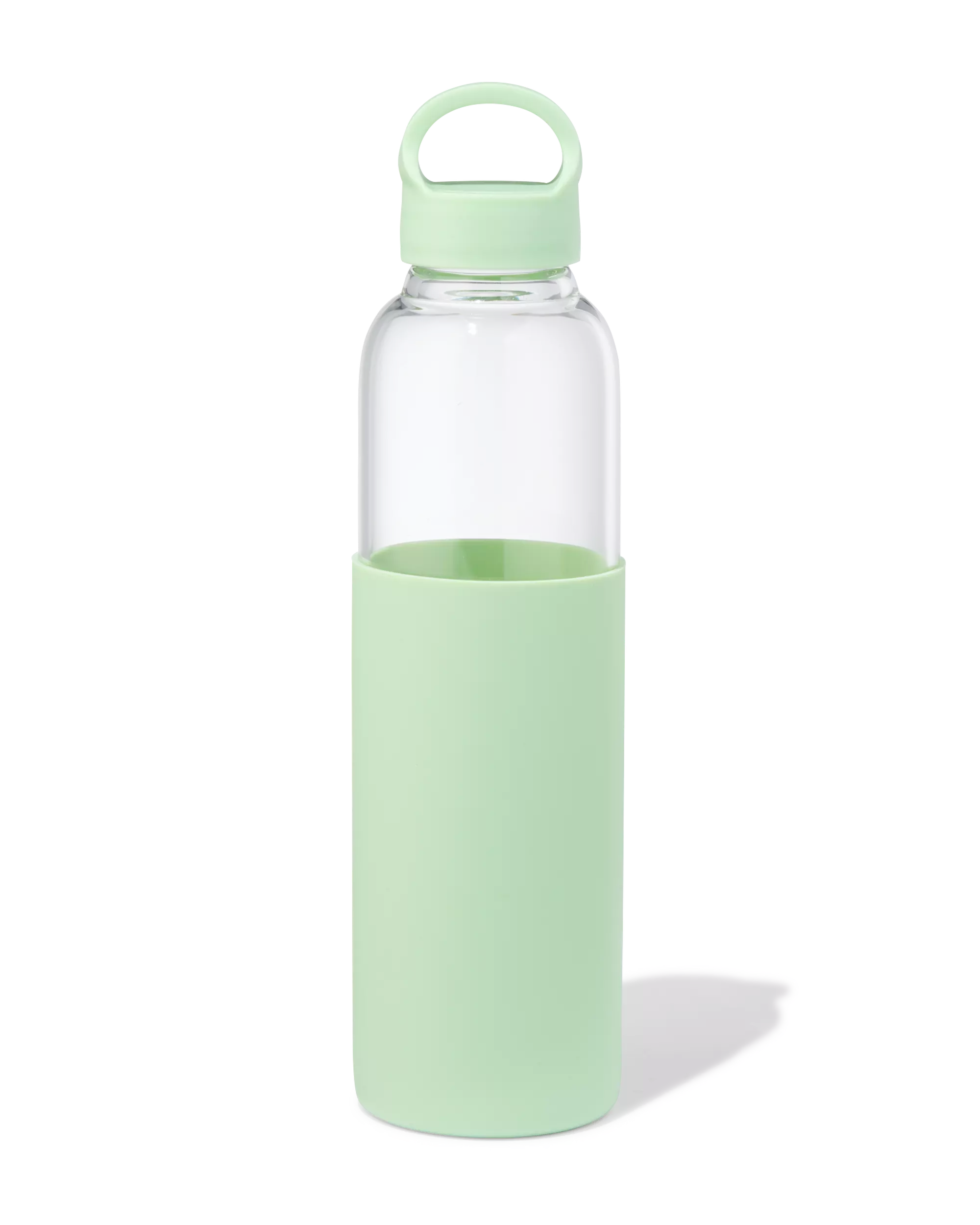 gourde 500ml verre avec manchon en silicone vert