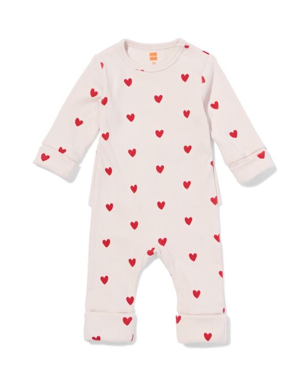 barboteuse b&eacute;b&eacute; c&ocirc;tel&eacute;e petits c&oelig;urs lilas lilas - 33458120LILAC - HEMA