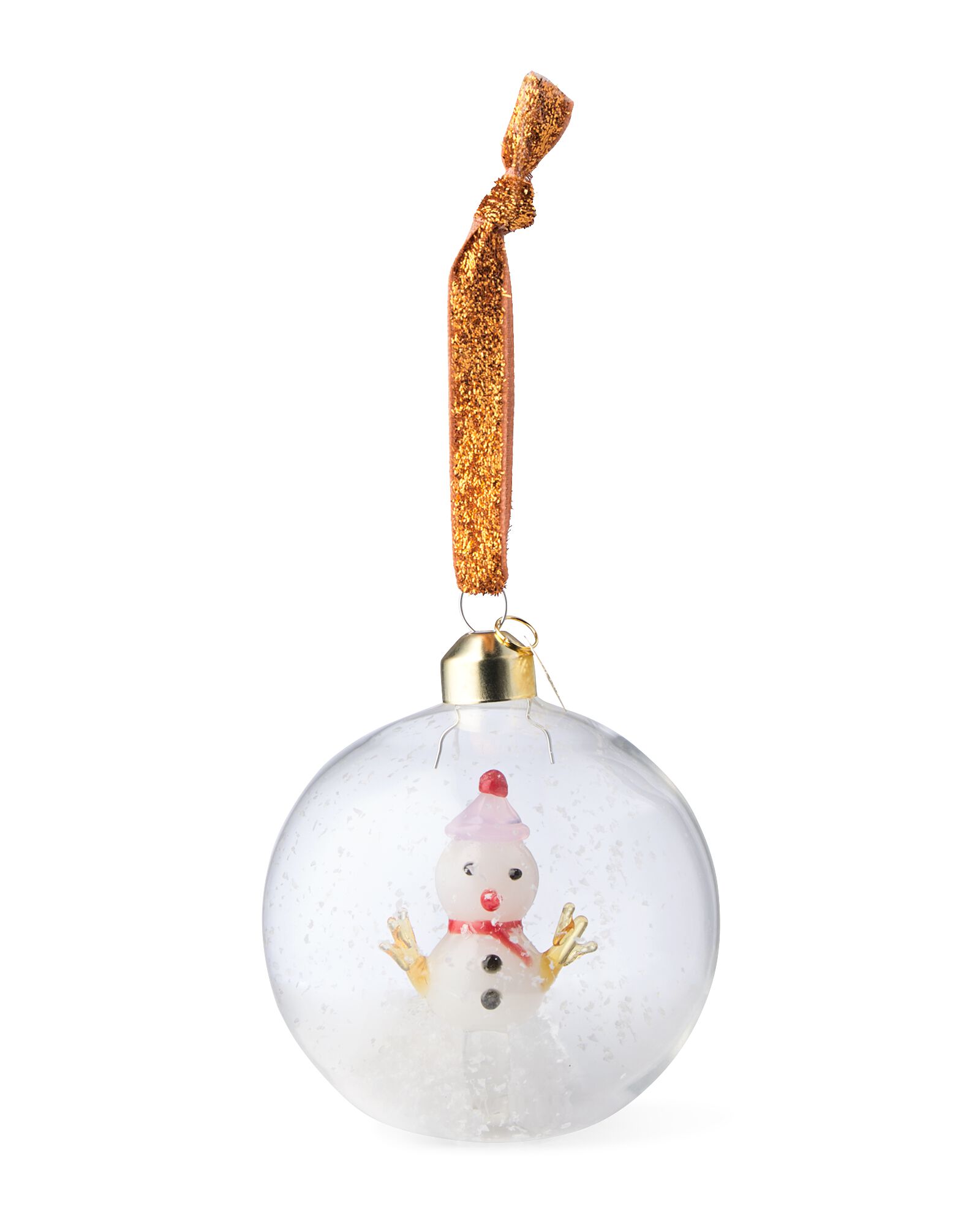 kersthanger ⌀8cm glas sneeuwpop - 25102158 - HEMA