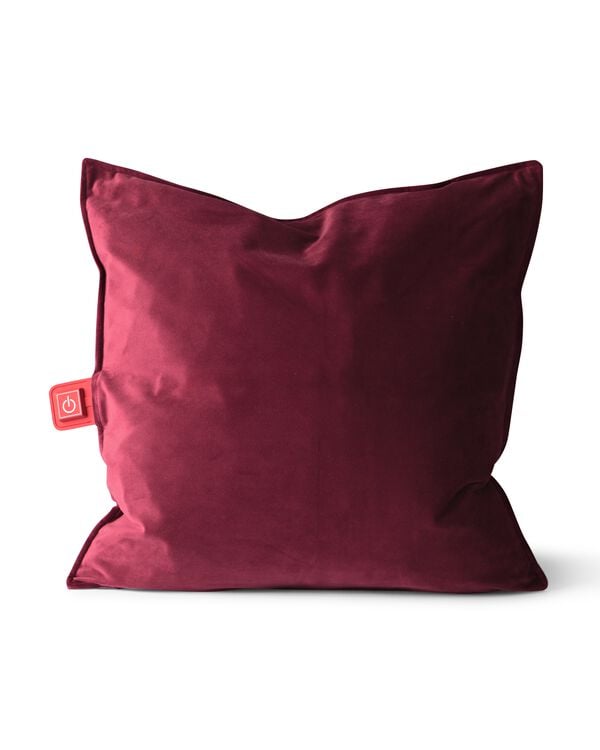 coussin chauffant 50 x 50 cm bordeaux - 13008026 - HEMA