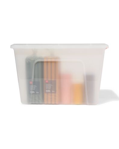 bo&icirc;te de rangement 60L Tokyo transparent 58x39.5x36.5 recycl&eacute;e 58 x 39.5 x 36.5 Tokyo - 39810410 - HEMA