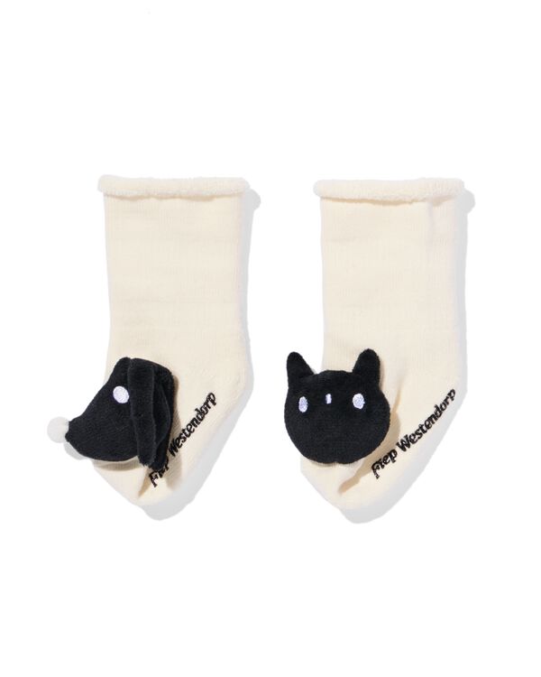 chaussettes b&eacute;b&eacute; Takkie et Siepie avec clochettes tissu &eacute;ponge beige beige - 4770070BEIGE - HEMA