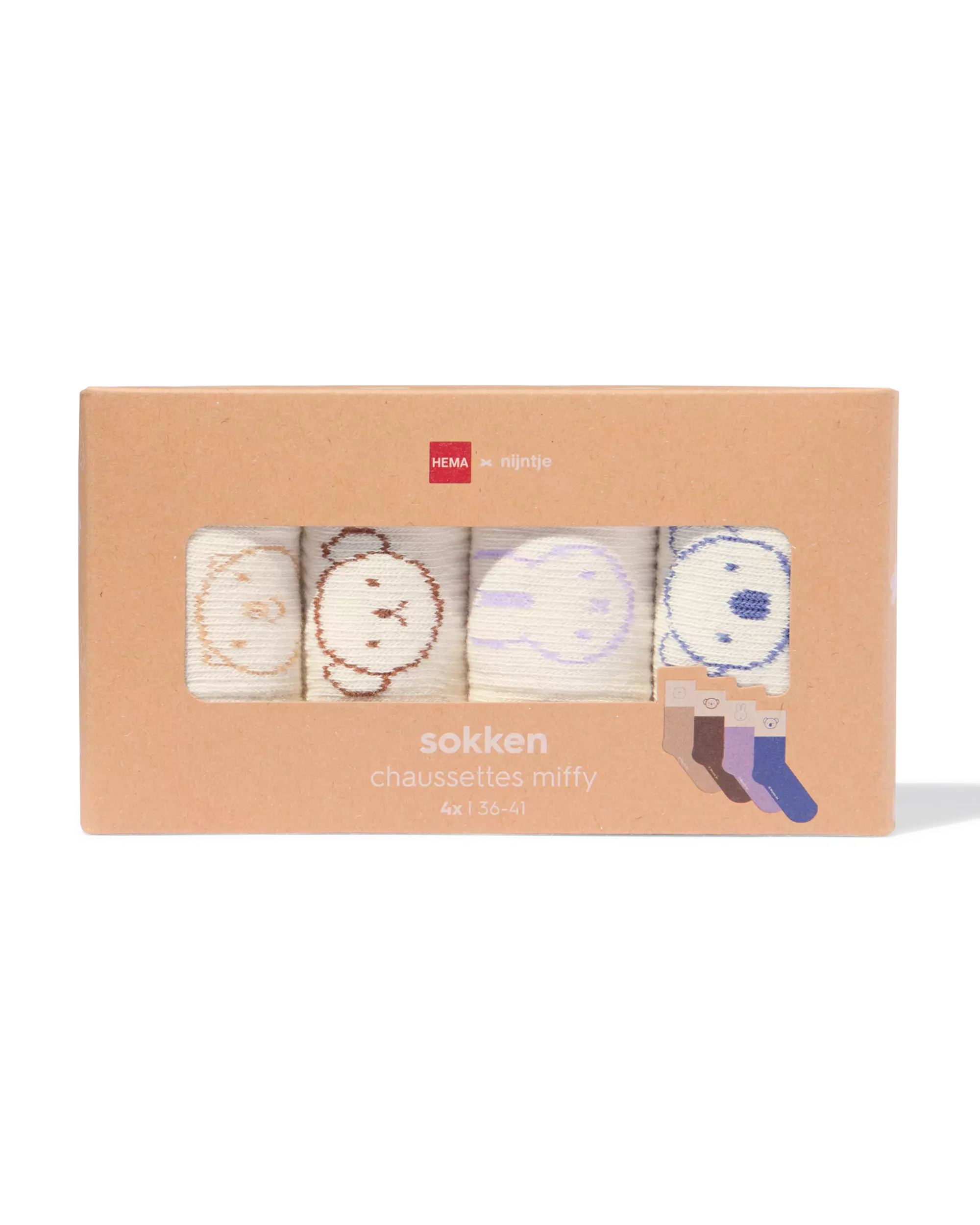 nijntje sokken maat 36-41 - 4 paar