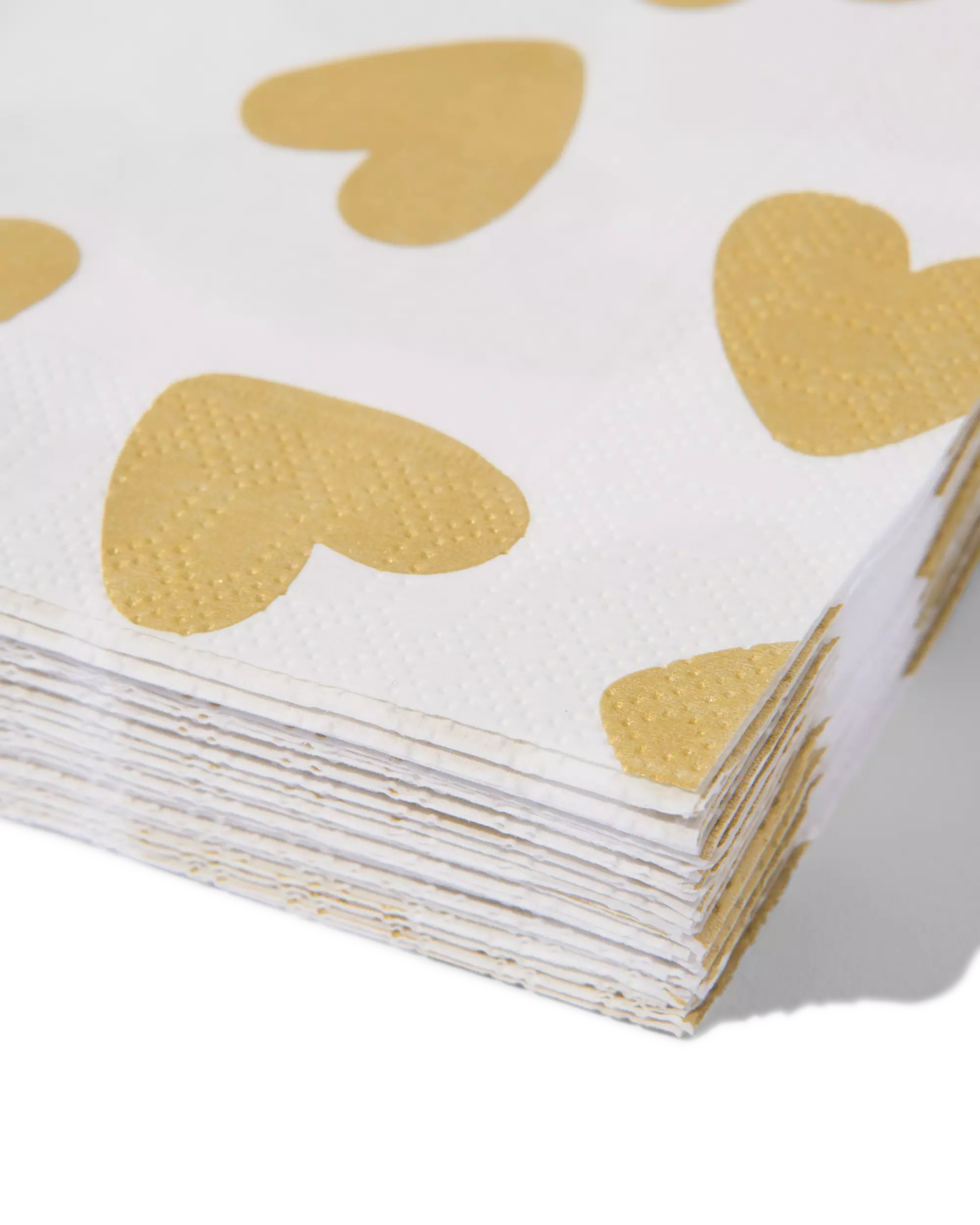 Servietten Herz gold 24 x 24 cm 20 Stück 