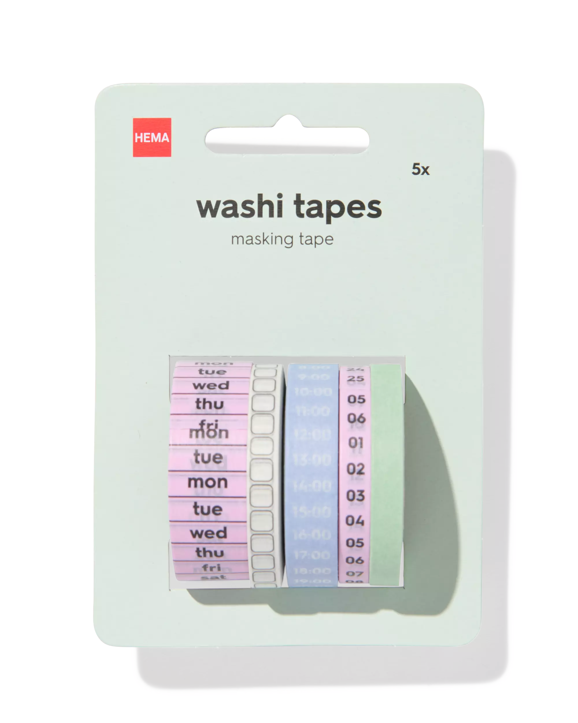 washi tapes planner - 5 stuks