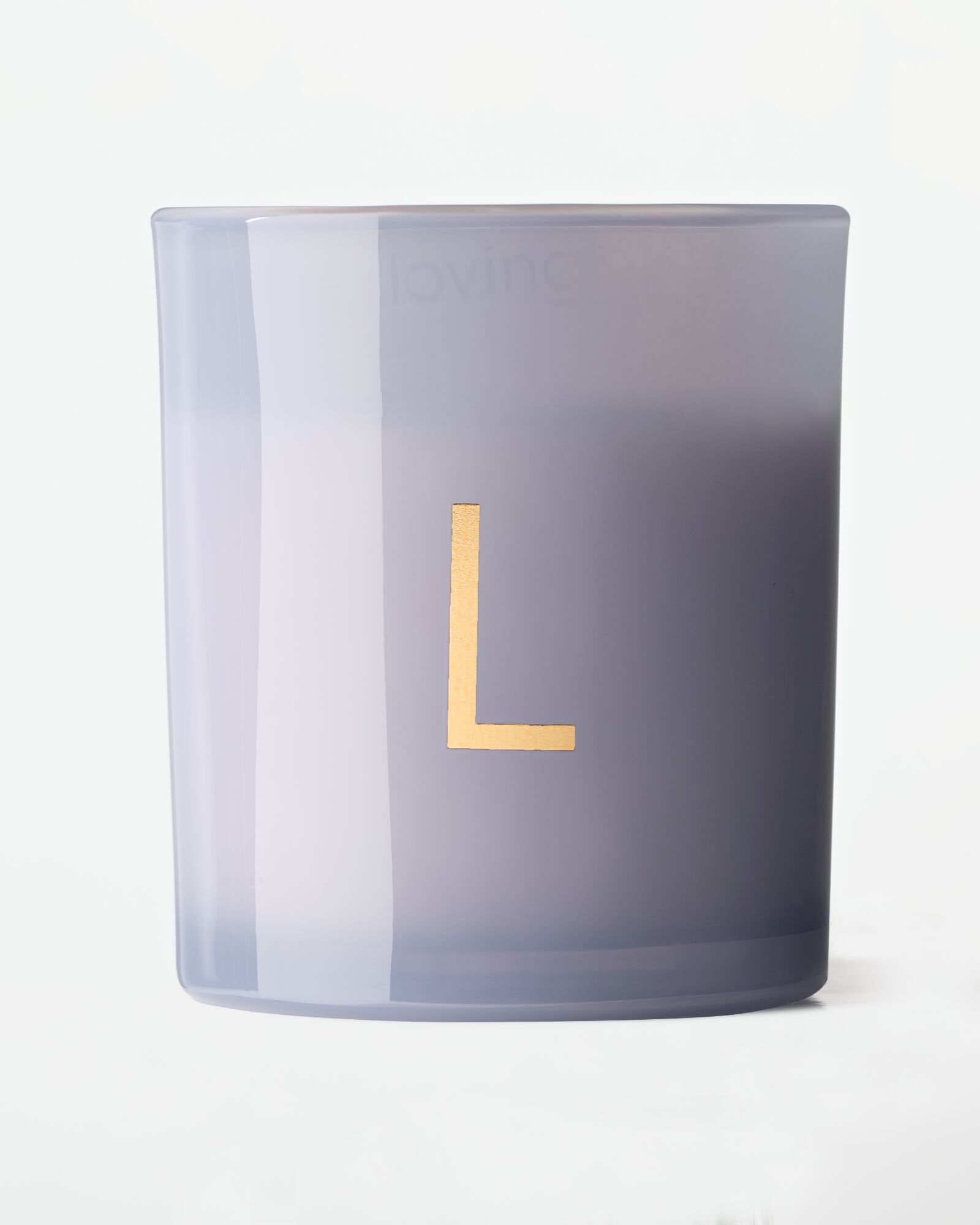 bougie en verre &Oslash;8x9cm lettre L L bougie en verre - 61102671 - HEMA