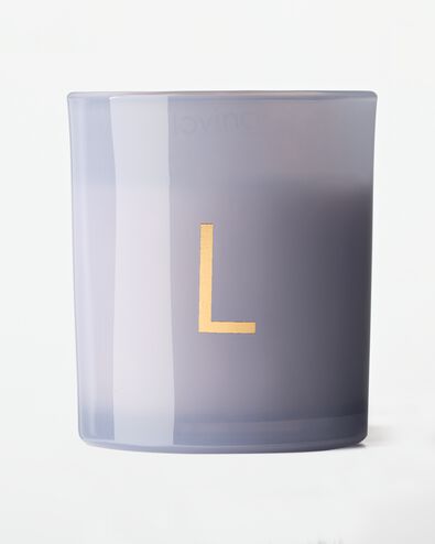 bougie en verre &Oslash;8x9cm lettre L L bougie en verre - 61102671 - HEMA