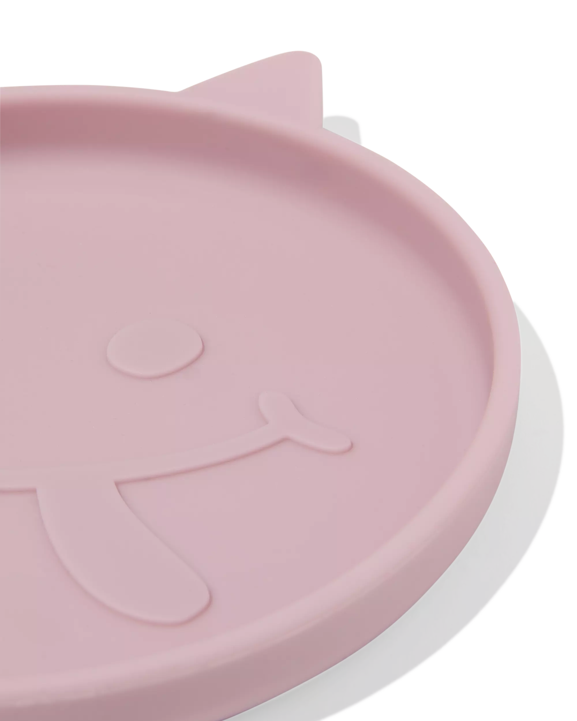 kinderbordje Ø16cm monster siliconen roze
