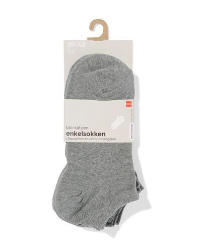5er-Pack Herren-Kurzsocken grau grau - 4199399GREY - HEMA