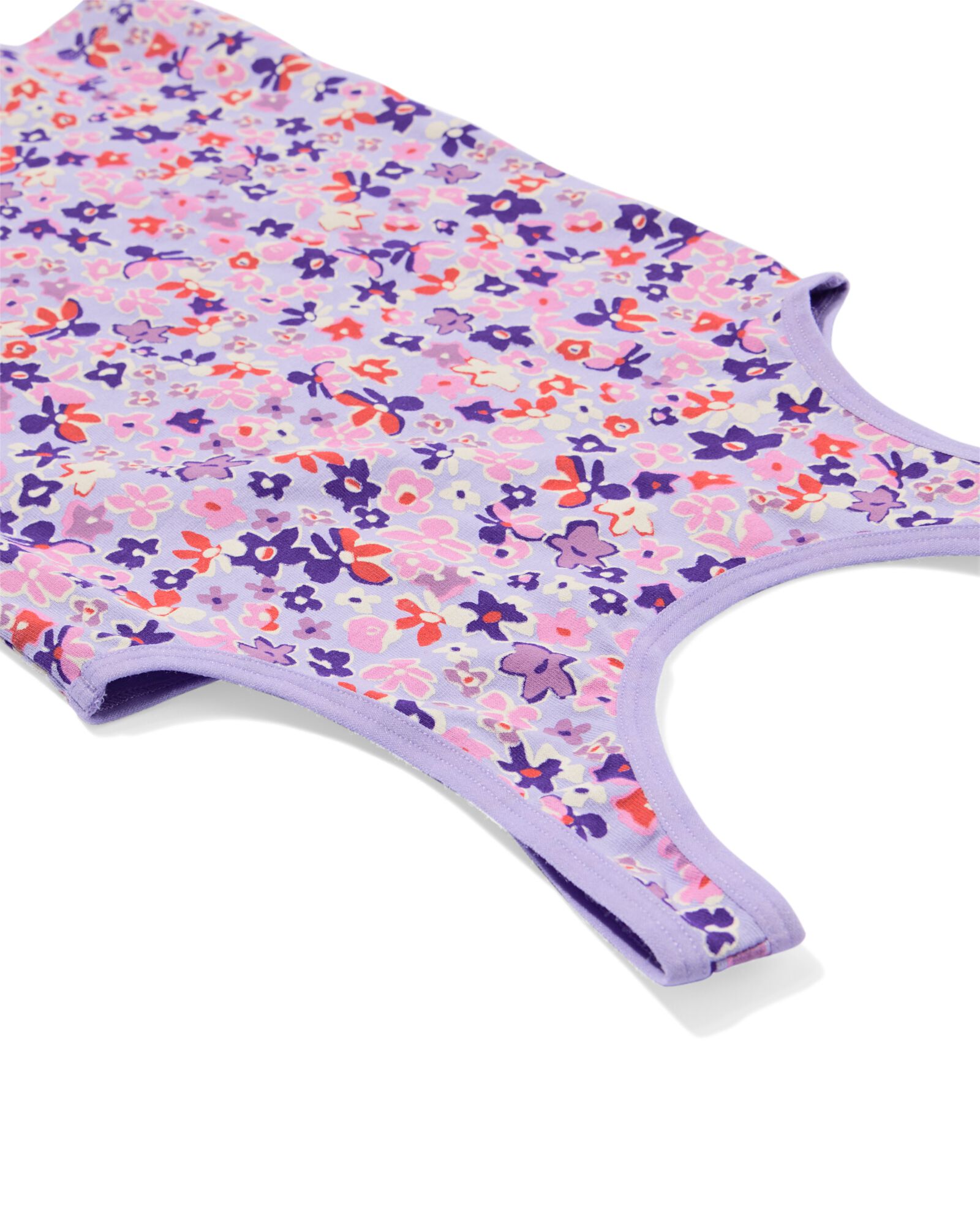 kinderhemden stretch katoen bloemen - 2 stuks roze - 19300440PINK - HEMA