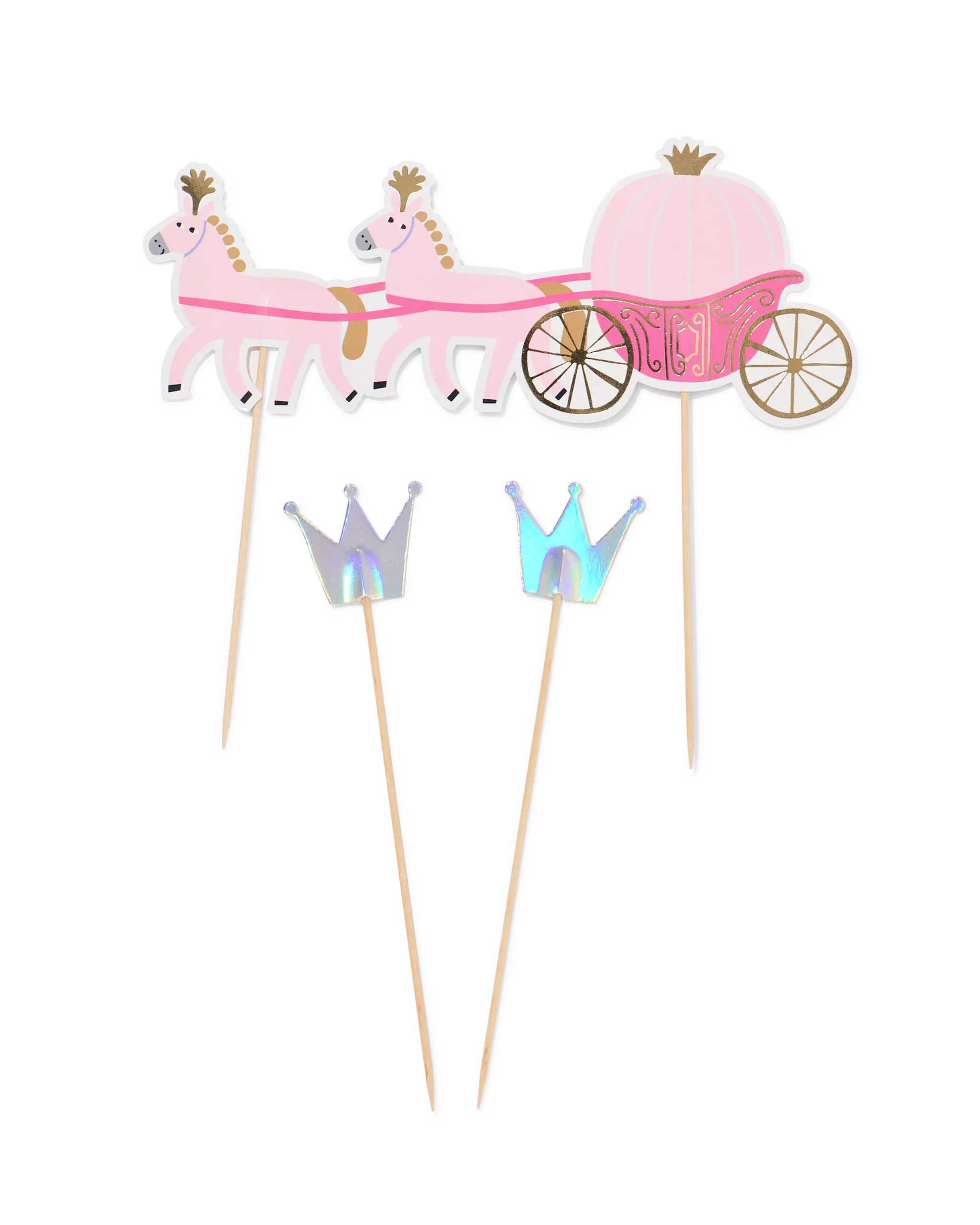 ensemble de décorations de gâteaux princesse - 3 pièces