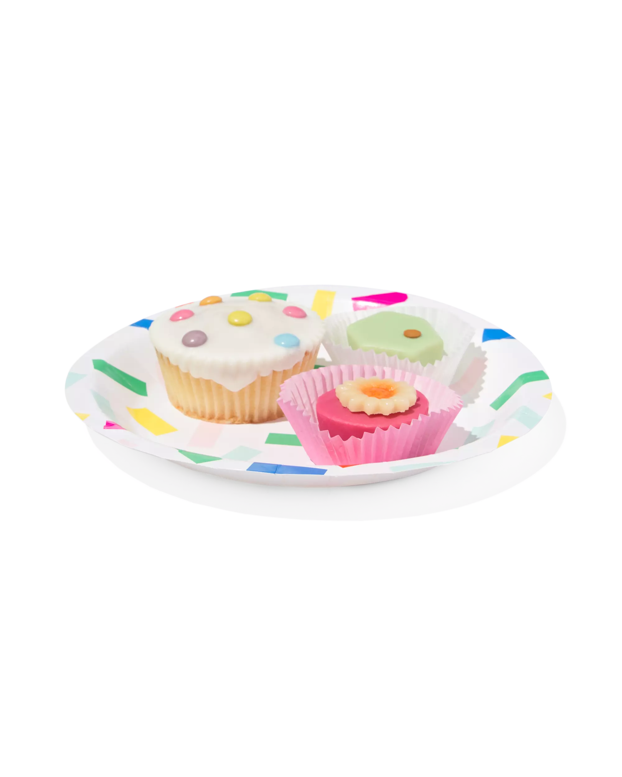 Teller ⌀ 22,5 cm, Pappe, Konfetti – 8 Stück