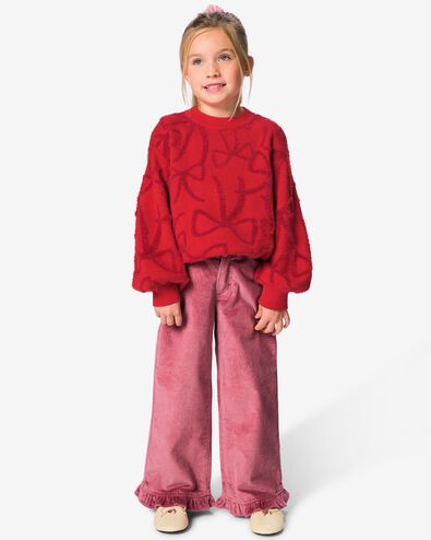 kinderbroek wide fit corduroy oudroze oudroze - 30895117OLDPINK - HEMA