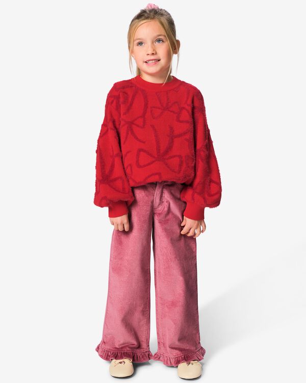 pantalon velours coupe large corduroy vieux rose vieux rose - 30895117OLDPINK - HEMA