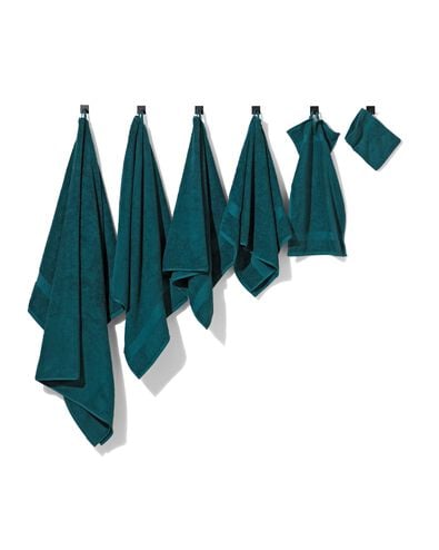 serviette de bain - 50x100 cm - qualit&eacute; &eacute;paisse - vert fonc&eacute; vert fonc&eacute; serviette 50 x 100 - 5220013 - HEMA