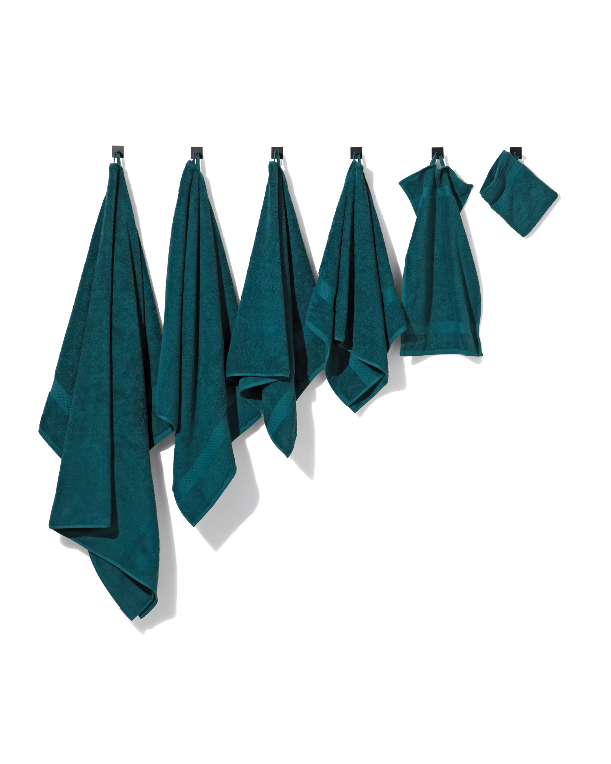 serviette de bain - 50x100 cm - qualité épaisse - vert foncé