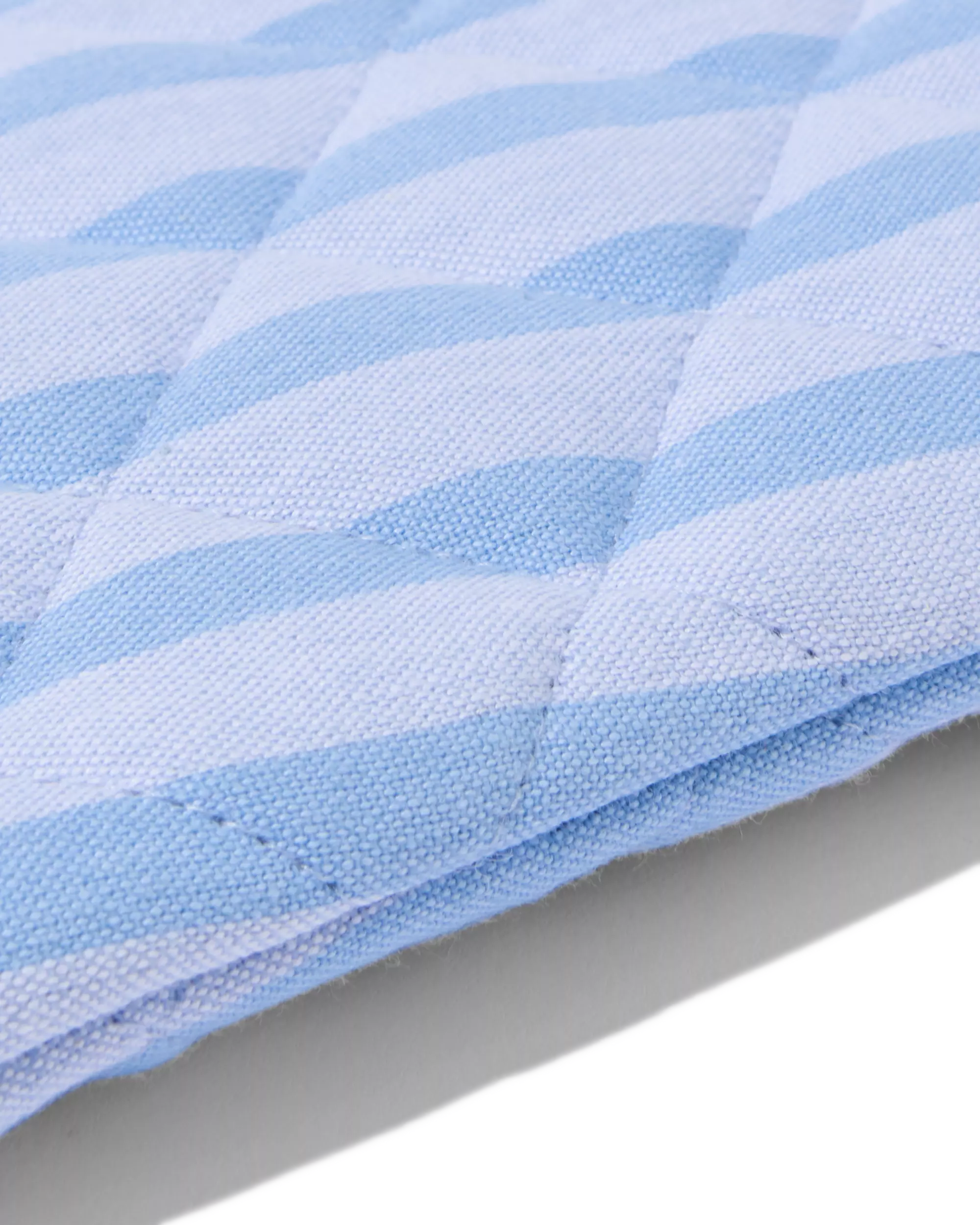 gant de cuisine coton rayé bleu