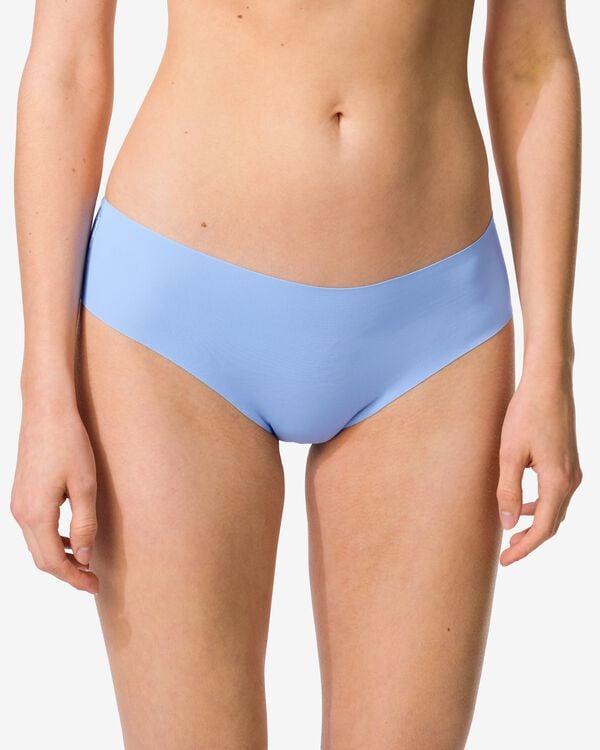 slip br&eacute;silien femme microfibre avec dentelle bleu bleu - 19600714BLUE - HEMA