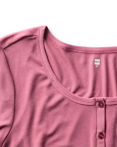 pyjama pour femme en modal c&ocirc;tel&eacute; rose rose - 23401163PINK - HEMA