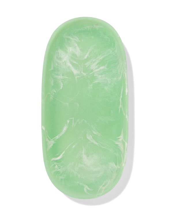 Badezimmerschale, 25 x 12 cm, Epoxid mit Marmoroptik, gr&uuml;n - 80300175 - HEMA