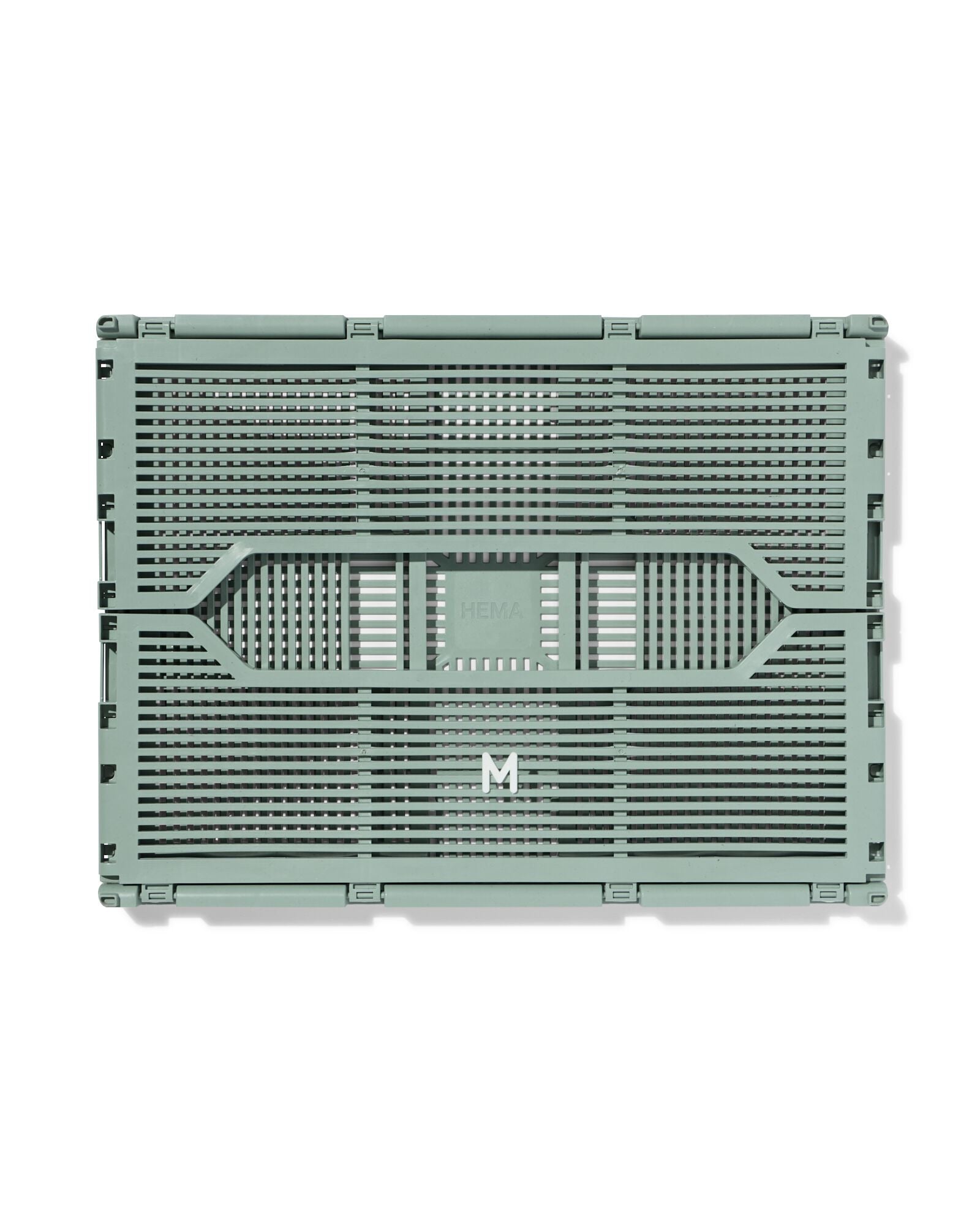 caisse pliante lettres recycl&eacute;e M vert menthe vert menthe M  30 x 40 x 17 - 39811078 - HEMA