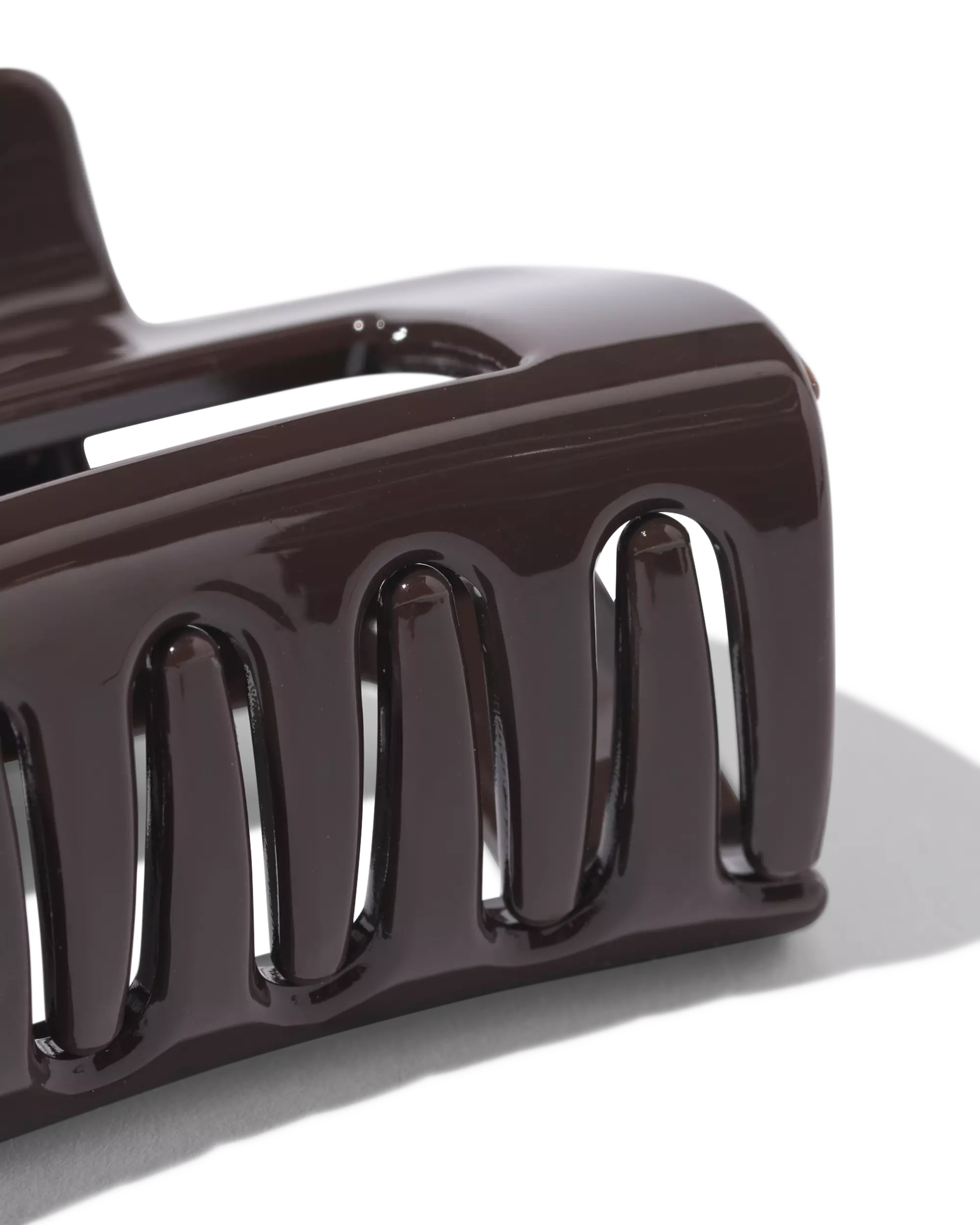 pince à cheveux 5cm carrée marron - 2 pièces