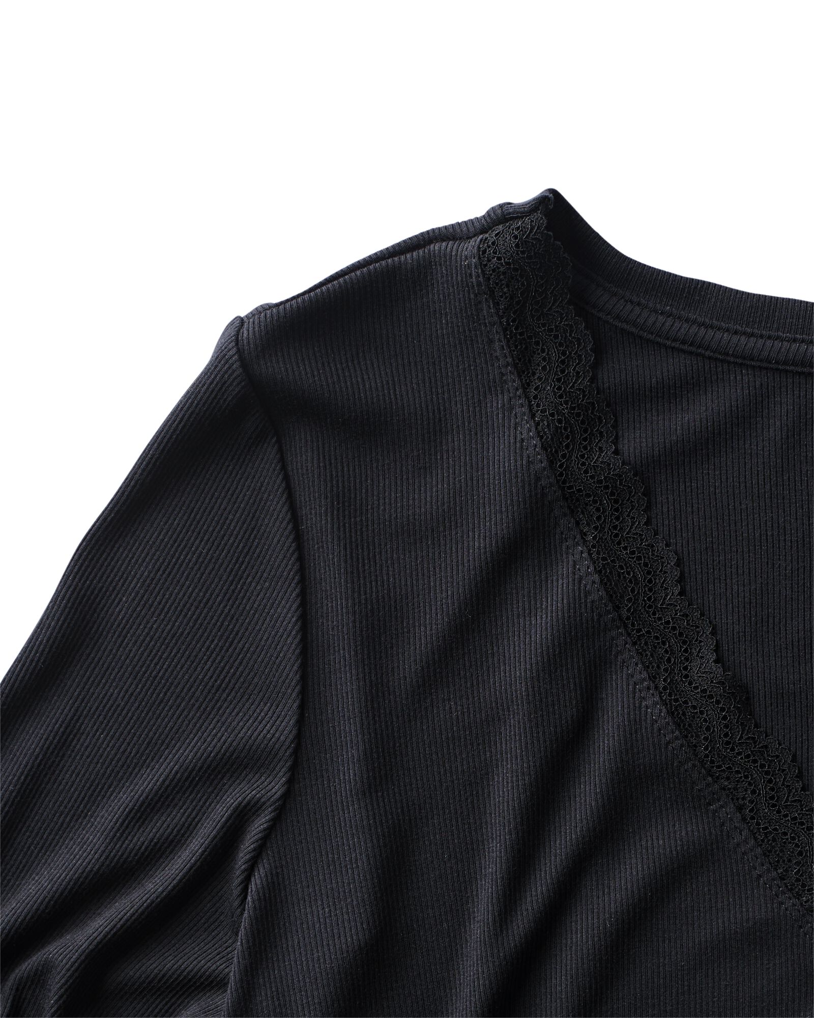 chemise de nuit femme modal c&ocirc;tel&eacute; noir noir - 23401978BLACK - HEMA