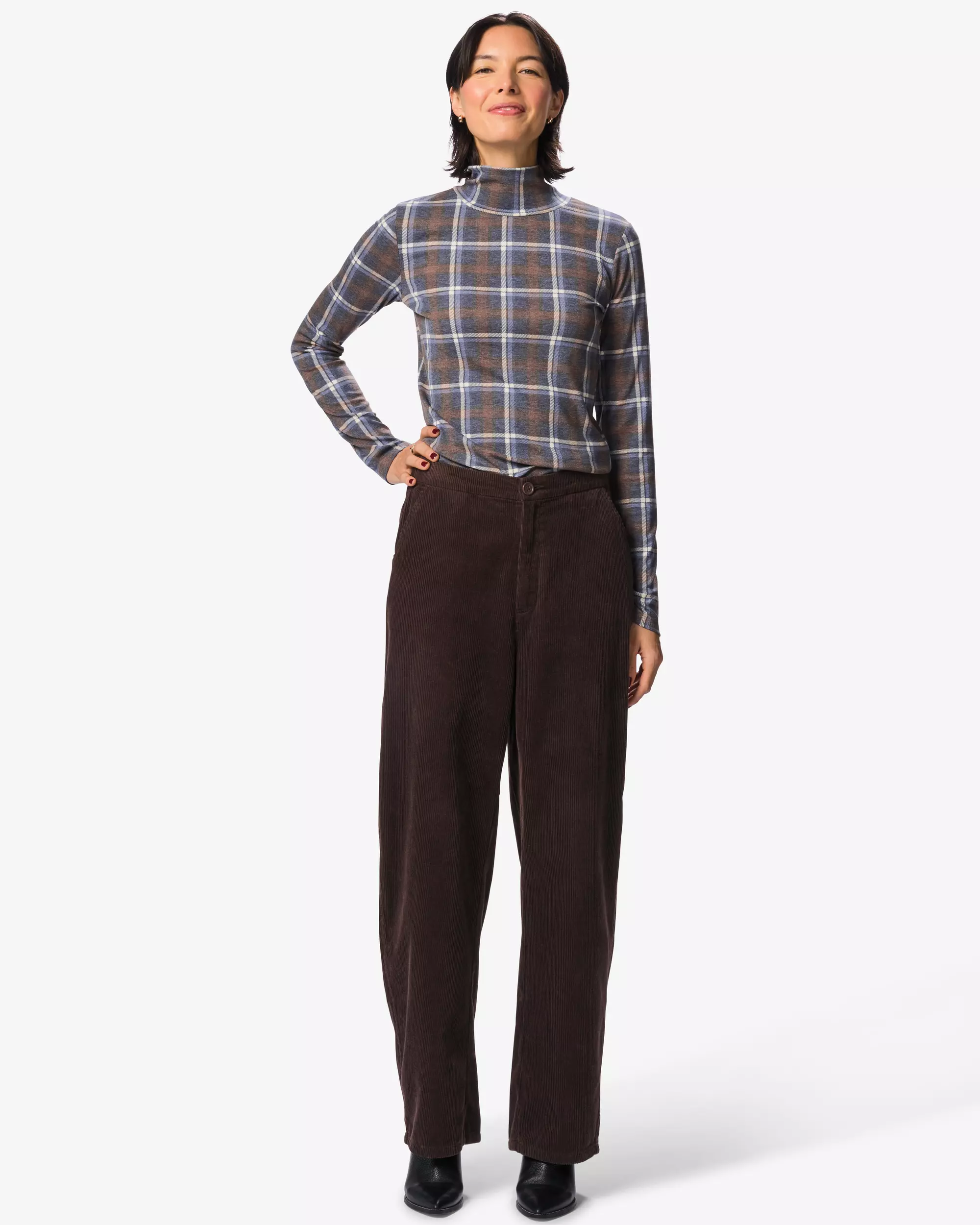 pantalon femme jambes larges côtelé