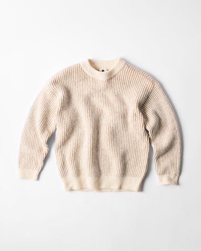 kindertrui rib strepen beige beige - 30729206BEIGE - HEMA