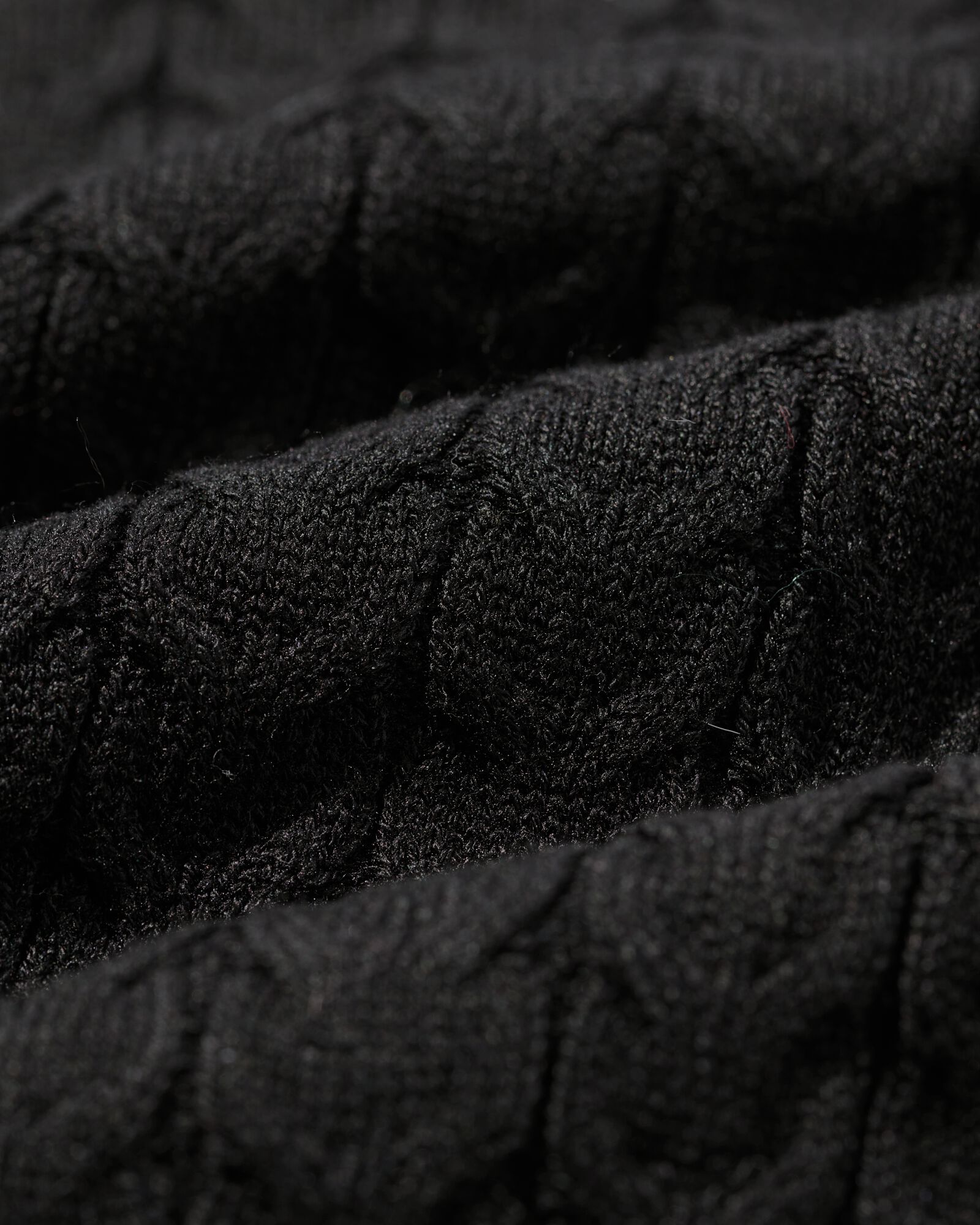 damesvest Livia kabel zwart zwart - 36213860BLACK - HEMA
