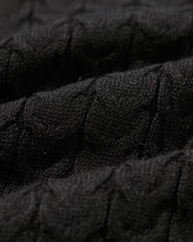 damesvest Livia kabel zwart zwart - 36213860BLACK - HEMA