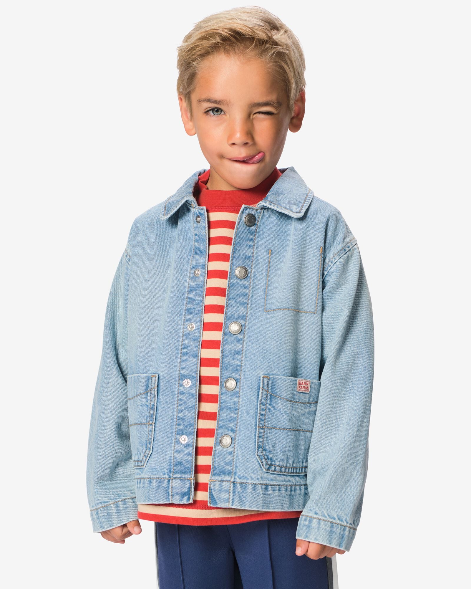 kinder spijkerjas blauw blauw - 30721504BLUE - HEMA