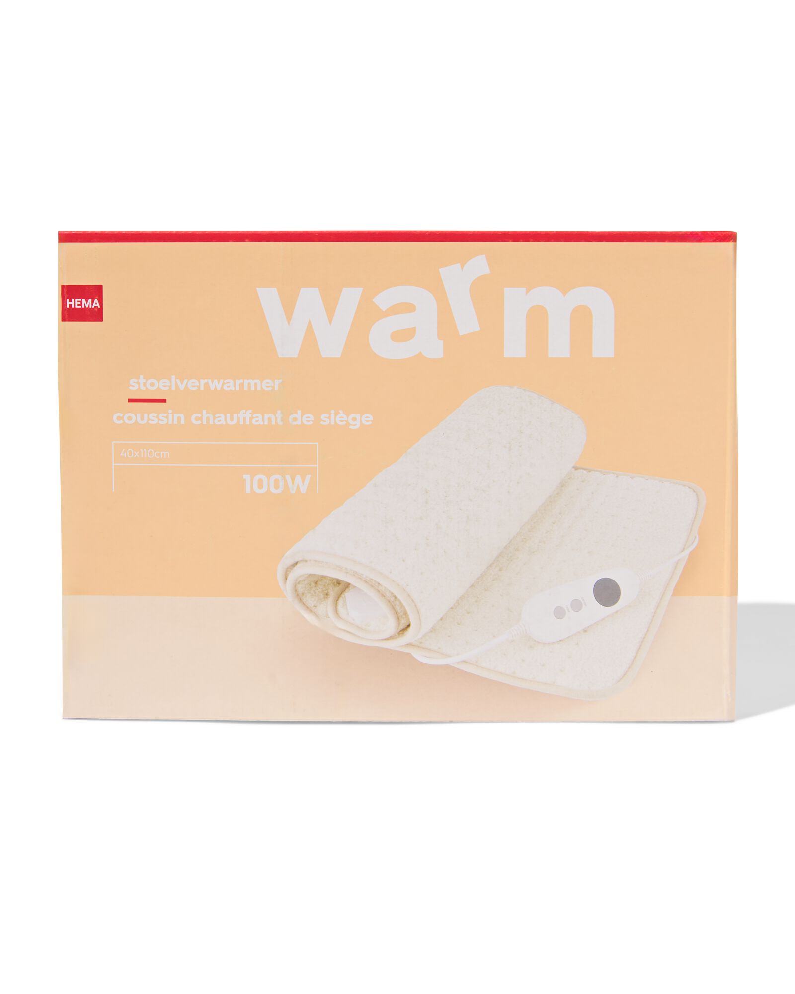 chauffage de si&egrave;ge 110x40cm peluche - 13008024 - HEMA